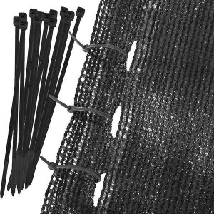 Springos Siatka cieniująca 90% osłonowa 1,5x50 m antracytowa 200 szt. opasek zaciskowych UNIWERSALNY 8