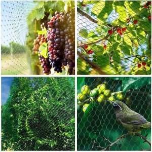 Springos Siatka na ptaki zabezpieczająca ochronna 10x20 m z szpilkami mocującymi 20 szt. zielona UNIWERSALNY 8