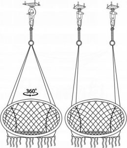 Huśtawka - Bocianie gniazdo 60 x 120 x 80 cm 7