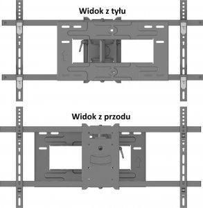 VETOUSON 101cm Długi narożny uchwyt do telewizora TV 40-65" 30kg wieszak TV VX-407B 2