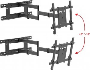 VETOUSON Długi 92cm uchwyt na telewizor Wieszak TV 26-65" 40kg VX-408A 20