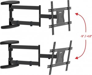 VETOUSON 83cm Długi Uchwyt do telewizora 32-65 cali VX-430A Wieszak TV do telewizora 4