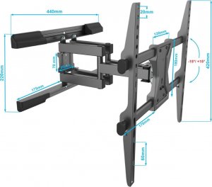 VETOUSON Ultra Mocny Uchwyt do Telewizora 32-80 cali Wieszak TV z maskownicami VX-645 B 13