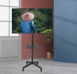 VETOUSON Mobilny Podłogowy STOJAK TV KLA-44 Stojak na telewizor z półką Uniwersalny 10