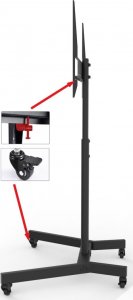VETOUSON Mobilny Stojak TV Stojak do Telewizora Uniwersalny Podłogowy KLA-43 5
