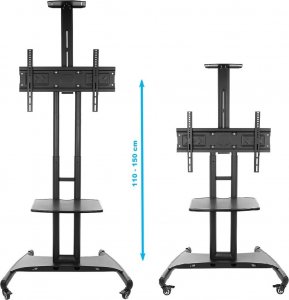 VETOUSON Stojak TV Stojak na Telewizor Podłogowy KART-714A Stojak do Telewizora 32 42 43 48 50 55 60 65 70 cali 3