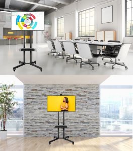 VETOUSON Stojak na telewizor 32-70" KART-14B mobilny Stojak TV do Telewizora 43 cale 48 cali 55 cali 65 cali 70 cali 15