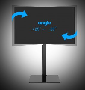 VETOUSON Podłogowy STOJAK pod Telewizor KLA-20 Stojak TV na Telewizor Obrotowy Regulowany 2