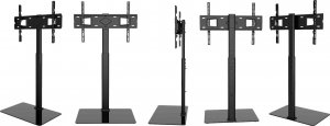 VETOUSON Podłogowy STOJAK pod Telewizor KLA-20 Stojak TV na Telewizor Obrotowy Regulowany 4