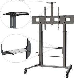 VETOUSON Stojak na Monitor Interaktywny Telewizor TV 55-110 cali Regulacja Wysokości 3