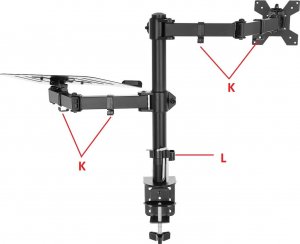 Uchwyt do komputera VETOUSON Biurkowy Uchwyt Do Monitora I Laptopa VX-141 5