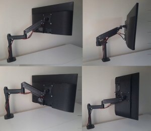 VETOUSON MARKOWY BIURKOWY UCHWYT na MONITOR 10-32 cale gazowy VX-091A OBROTOWY 360 stopni 8