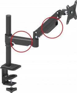 VETOUSON MARKOWY BIURKOWY UCHWYT na MONITOR 10-32 cale gazowy VX-091A OBROTOWY 360 stopni 9