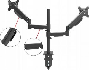 VETOUSON Uchwyt biurkowy na 2 monitory 13" - 32" (VX-092) 6