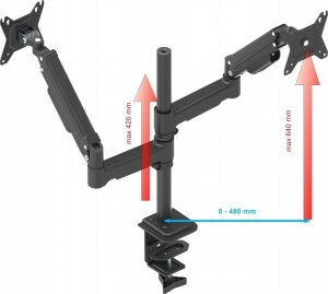 VETOUSON Uchwyt biurkowy na 2 monitory 13" - 32" (VX-092) 9