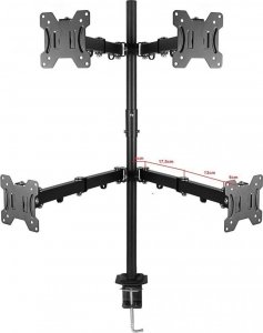 VETOUSON Uchwyt biurkowy na 4 monitory 10" - 27" (VX-24A) 5