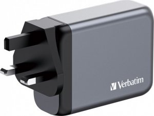 Verbatim Ładowarka GaN Verbatim, USB 3.0, USB C, szara, 100 W, wymienne końcówki C,G,A 2