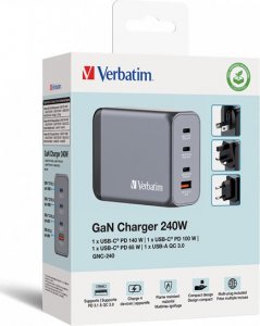 Ładowarka Verbatim GaN 1x USB-A 3x USB-C  (32205) 6