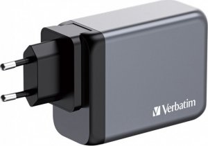 Verbatim Ładowarka GaN Verbatim, USB 3.0, USB C, szara, 200 W, wymienne końcówki C,G,A 3