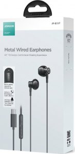 Słuchawki Joyroom Zestaw słuchawkowy słuchawki douszne USB-C kabel 1.2m czarne Zestaw słuchawkowy słuchawki douszne USB-C kabel 1.2m czarne 5