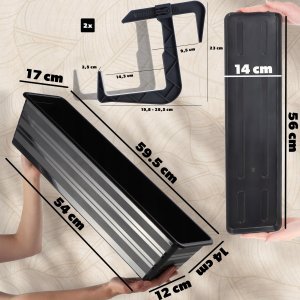 Kadax KADAX Skrzynka Balkonowa Doniczka Z Uchwytami 60cm 3