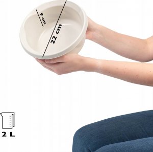 Kadax KADAX Miska Plastikowa 2L Miednica Okrągła Biała 3