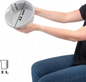 Kadax KADAX Miska Plastikowa 2L Miednica Okrągła Szara 3