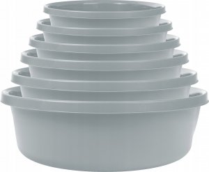 Kadax KADAX Miska Plastikowa 2L Miednica Okrągła Szara 8