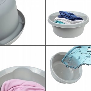 Kadax KADAX Miska Plastikowa 2L Miednica Okrągła Szara 9