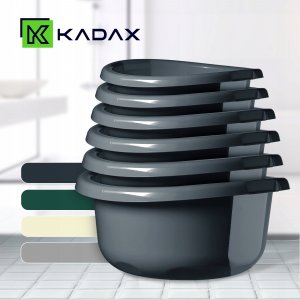 Kadax KADAX Miska Plastikowa Okrągła 8 L Na Pranie Miednica Misa Z Uchwytami 5