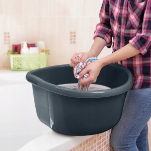 Kadax KADAX Miska Plastikowa Okrągła 1,9L Na Pranie Miednica Misa Z Uchwytami 2