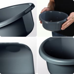 Kadax KADAX Miska Plastikowa Okrągła 1,9L Na Pranie Miednica Misa Z Uchwytami 7