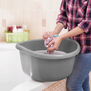 Kadax KADAX Miska Plastikowa Okrągła 2,5L Na Pranie Miednica Misa Z Uchwytami 2