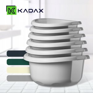 Kadax KADAX Miska Plastikowa Okrągła 2,5L Na Pranie Miednica Misa Z Uchwytami 6