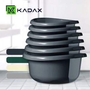 Kadax KADAX Miska Plastikowa Okrągła 3,5L Na Pranie Miednica Misa Z Uchwytami 5