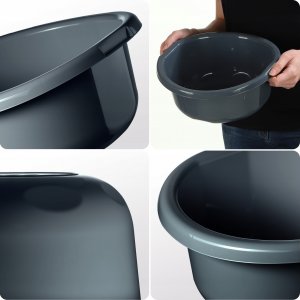 Kadax KADAX Miska Plastikowa Okrągła 3,5L Na Pranie Miednica Misa Z Uchwytami 10