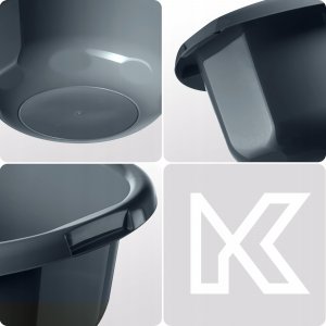 Kadax KADAX Miska Plastikowa Okrągła 5L Na Pranie Miednica Misa Z Uchwytami 7
