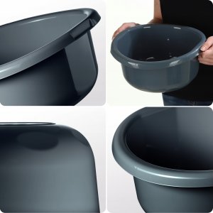 Kadax KADAX Miska Plastikowa Okrągła 5L Na Pranie Miednica Misa Z Uchwytami 10