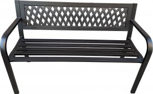 Fancy Garden Ławka ogrodowa z oparciem KALIA stalowa plastikowa 119 cm 2