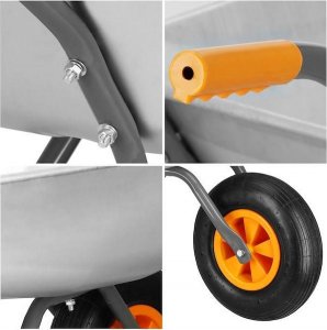 Springos Taczka ogrodowa stal ocynkowana 65 L UNIWERSALNY 9