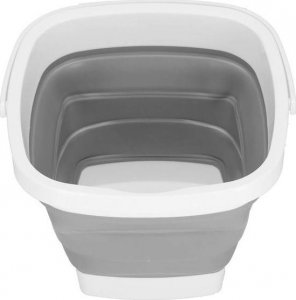 Springos Wiaderko składane 10 L uniwersalny silikonowy pojemnik szaro-biały UNIWERSALNY 12