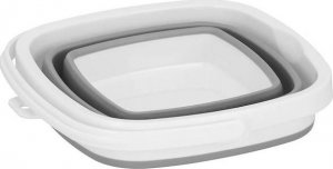 Springos Wiaderko składane 10 L uniwersalny silikonowy pojemnik szaro-biały UNIWERSALNY 3