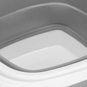 Springos Wiaderko składane 10 L uniwersalny silikonowy pojemnik szaro-biały UNIWERSALNY 7