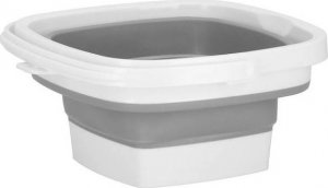 Springos Wiaderko składane 5 L uniwersalny silikonowy pojemnik szaro-biały UNIWERSALNY 5