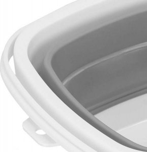 Springos Wiaderko składane 5 L uniwersalny silikonowy pojemnik szaro-biały UNIWERSALNY 9