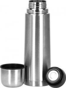 Springos Termos 1L ze stali nierdzewnej na kawę i herbatę, próżniowy srebrny UNIWERSALNY 18