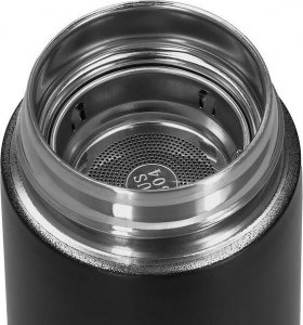 Springos Termos 500 ml ze stali nierdzewnej kubek termiczny z wyświetlaczem temp. czarny UNIWERSALNY 16