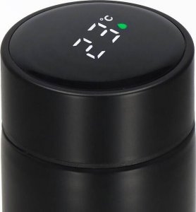 Springos Termos 500 ml ze stali nierdzewnej kubek termiczny z wyświetlaczem temp. czarny UNIWERSALNY 18