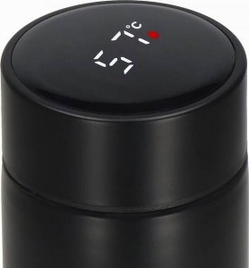 Springos Termos 500 ml ze stali nierdzewnej kubek termiczny z wyświetlaczem temp. czarny UNIWERSALNY 19