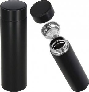 Springos Termos 500 ml ze stali nierdzewnej kubek termiczny z wyświetlaczem temp. czarny UNIWERSALNY 10